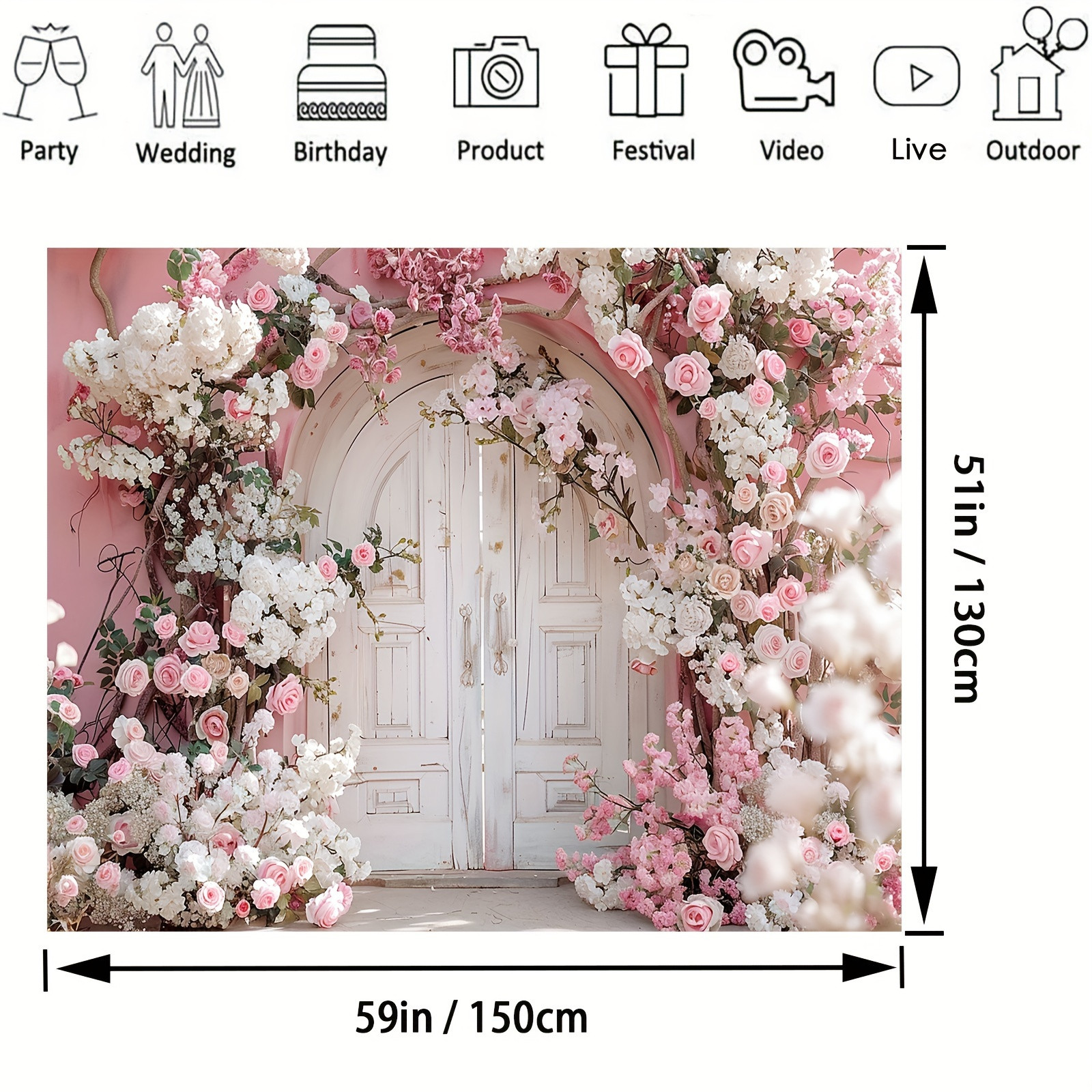 Multipurpose Polyester Photography Backdrop – Romantic Rose - Temu | Temu Affiliate Program