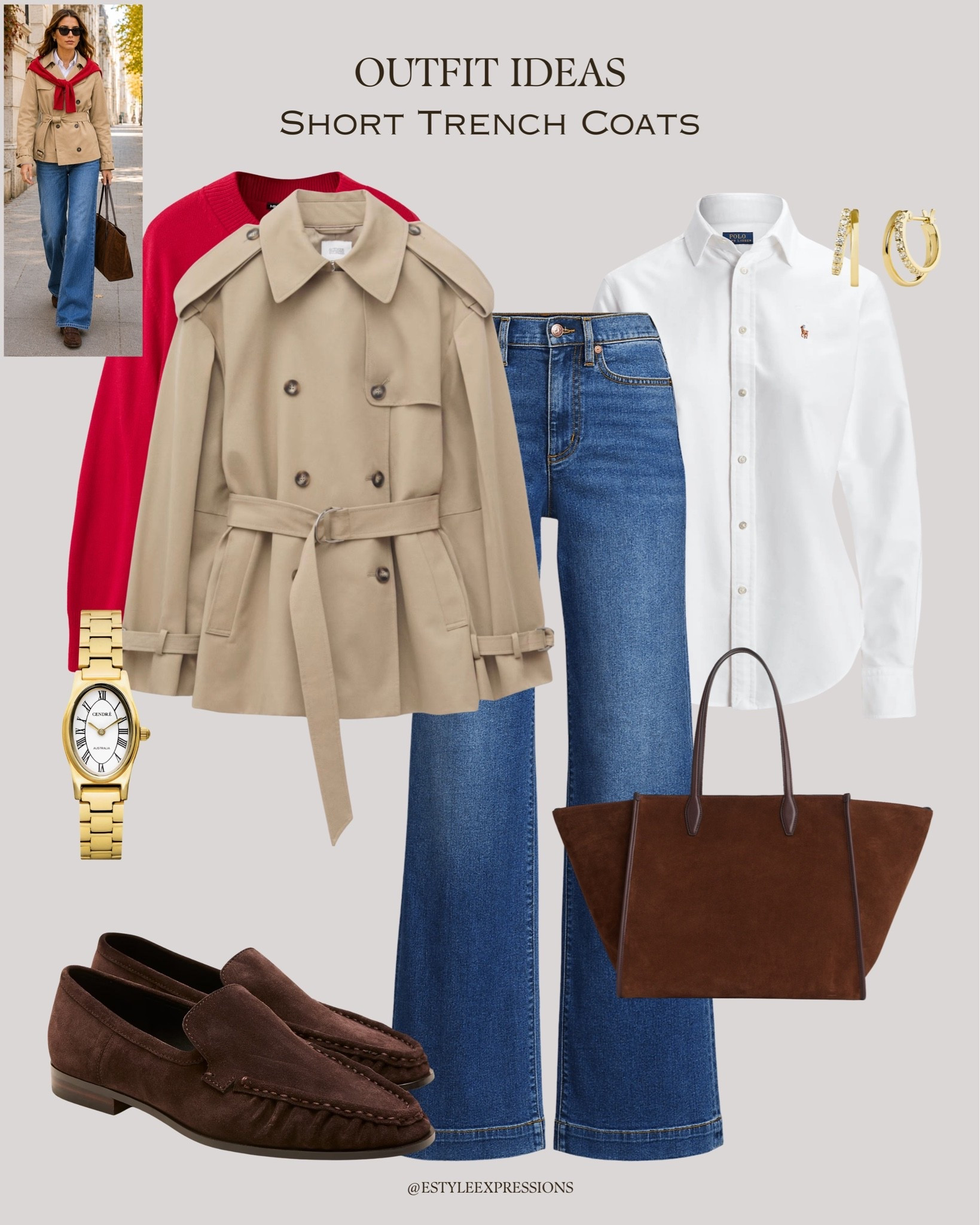 Simple & Chic Outfits with Short Trench Coats!🤎🍂

#LTKautumn #LTKttansitional

#LTKjeans