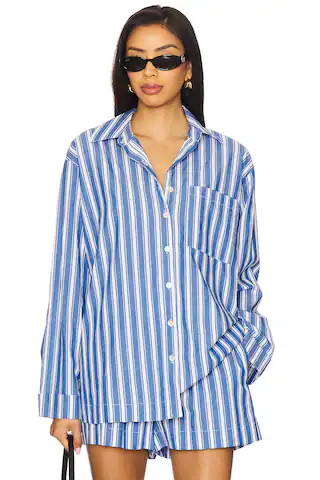 Show Me Your Mumu Braxton Button Down in Coastal Blue Stripe from Revolve.com | Revolve Clothing (Global)