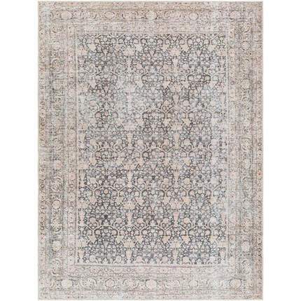 Kitzmiller Warm Grey Machine Washable Area Rug
