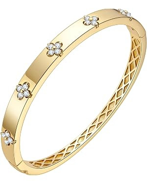 Ideal Gifts Clover Bracelets for Women Hypoallergenic|Premium Moissanite|14K Gold Plated 925 Ster... | Amazon (US)