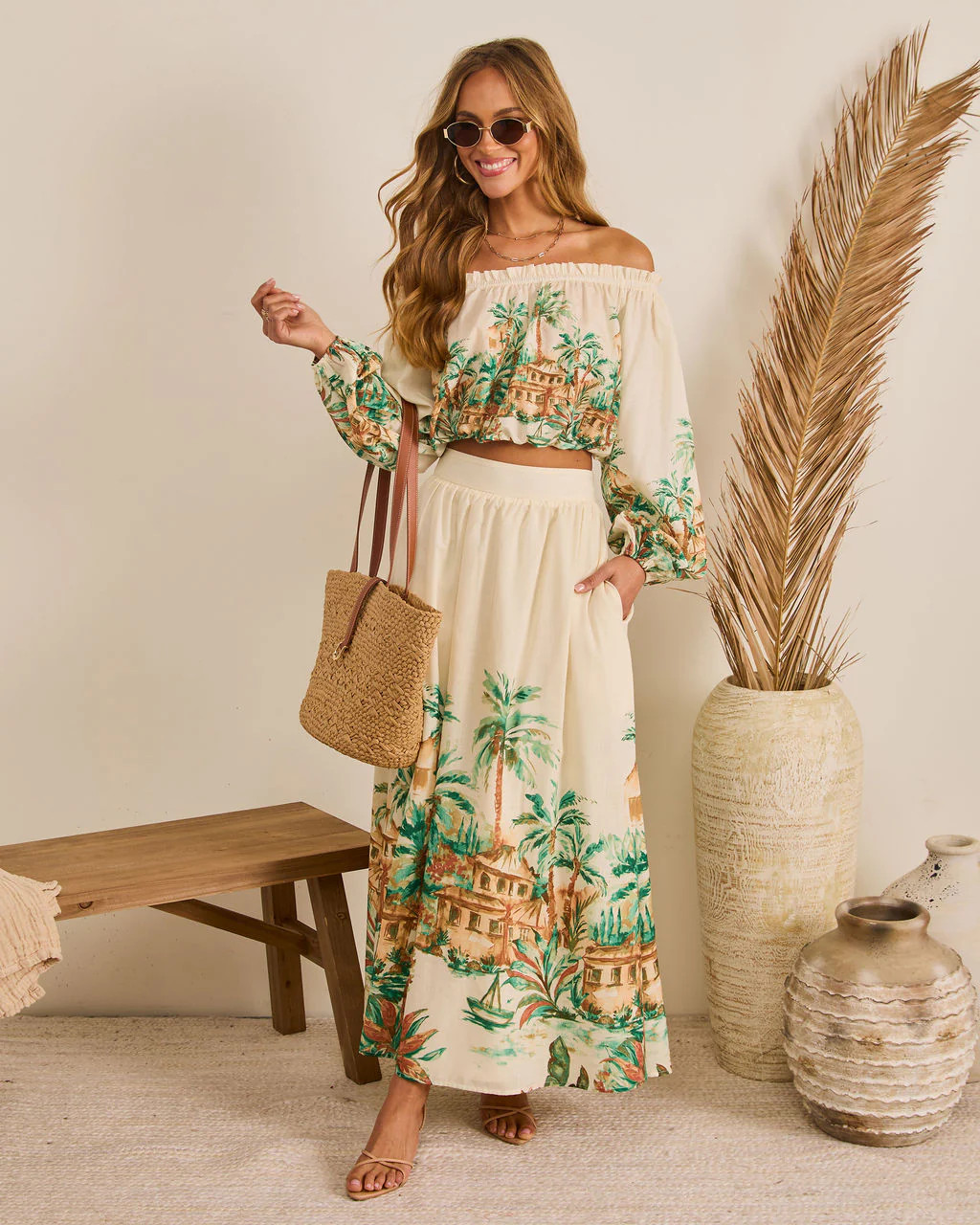 Sun Club Novelty Print Maxi Skirt | VICI