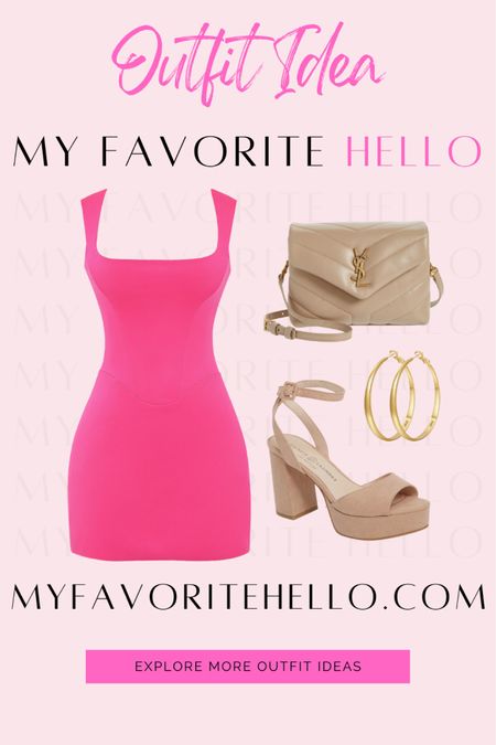 Date night outfit, Hot pink dress outfit, Barbie core outfit, clubbing outfit, night out

#LTKfindsunder100 #LTKstyletip #LTKshoecrush