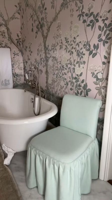 The best Amazon vanity chair! I adore having this chair in my grandmillennial inspired bathroom 

Bathroom decor
Home decor 

#LTKhome #LTKFind #LTKstyletip