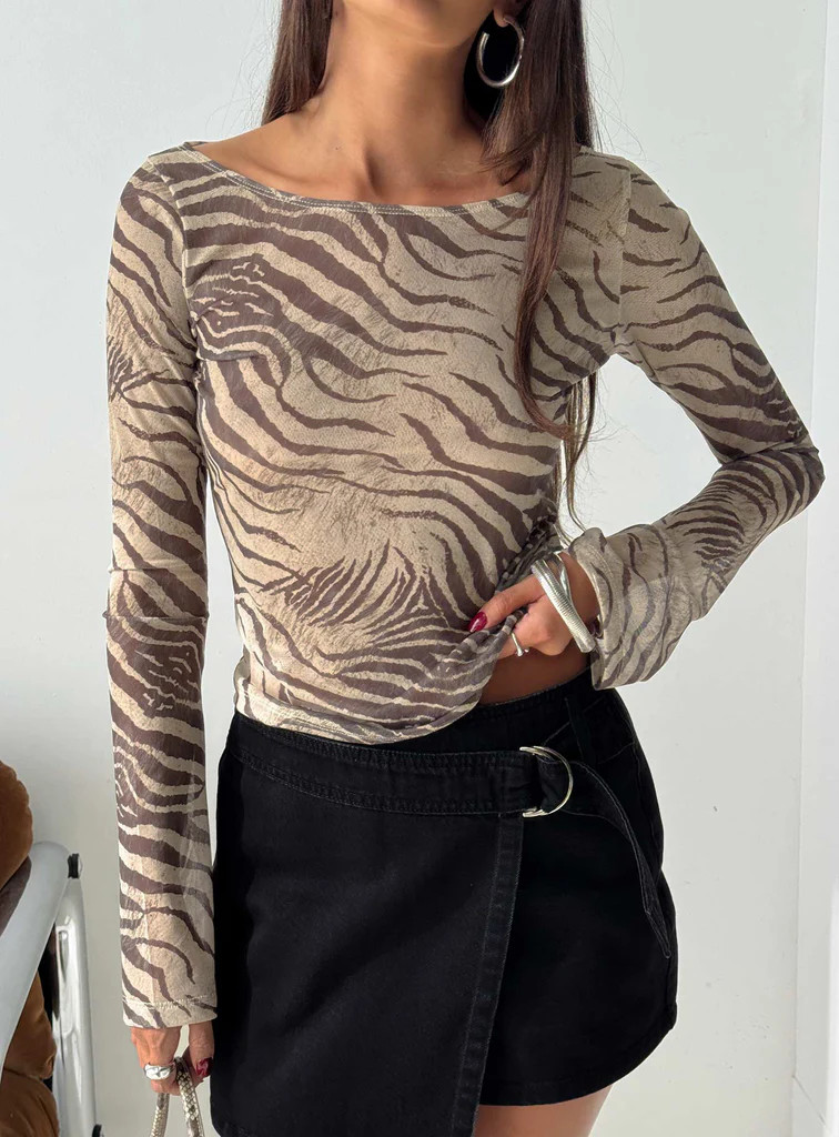 Tineko Top Animal Neutral | Princess Polly US