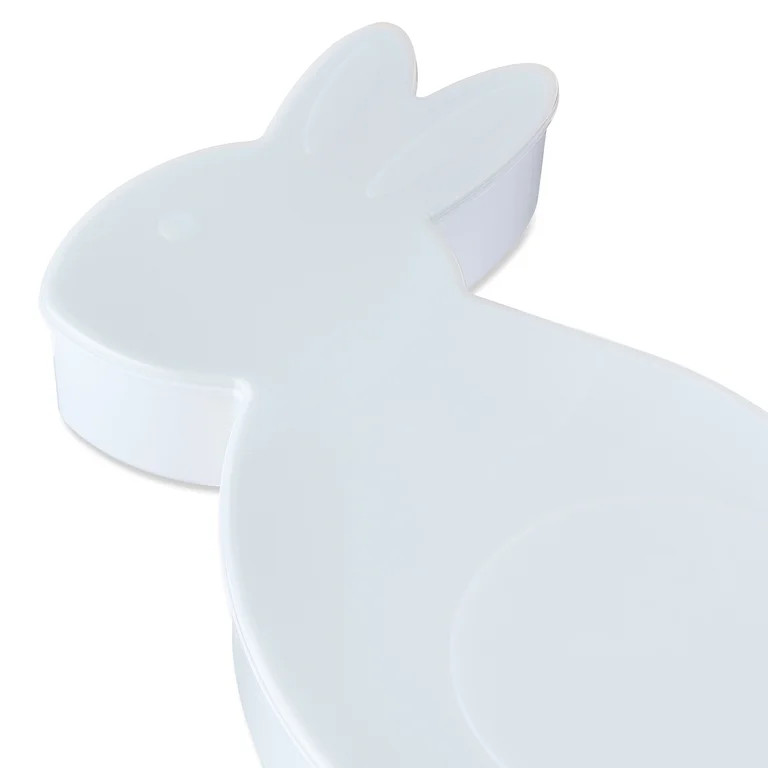 Bunny-Shaped Plastic Container, White, 17", Easter by Way To Celebrate | Walmart (US)