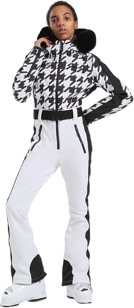 GSOU SNOW Women's Snowsuit One Piece Ski Suit Jumpsuits Waterproof Ski Onesies Snowboardsuit Insu... | Amazon (US)