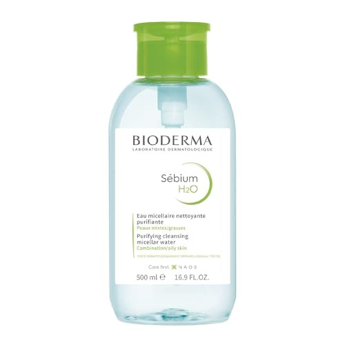 Bioderma Sébium H2O Micellar Water Pump, Cleansing and Makeup Removing Gentle Face Cleanser for Combination to Oily Skin, 16.9 Fl Oz | Amazon (US)