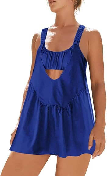 Tennis Dress for Women Love All Tennis Dress Onesie Oversized Athletic Romper, Built-In Bra and S... | Amazon (US)