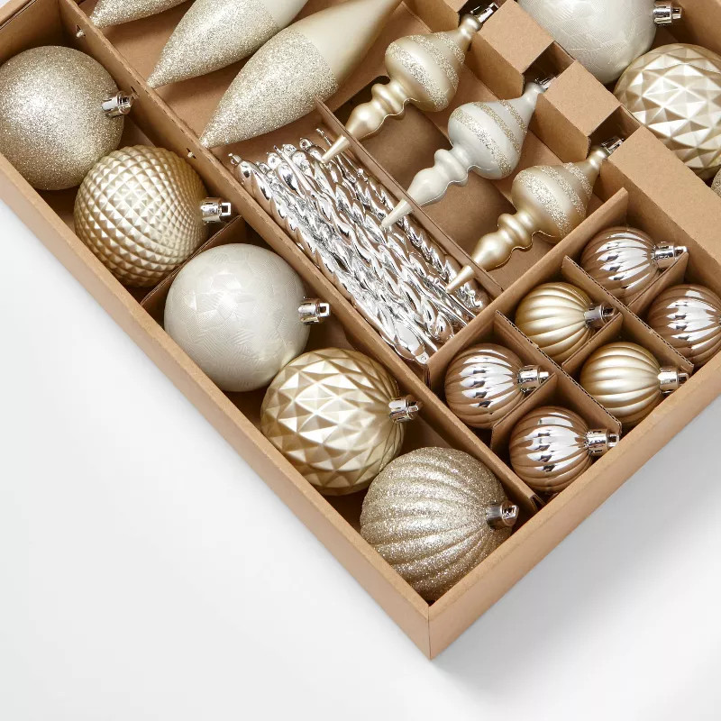 40ct Plastic Finial Christmas Tree Ornament Set - Wondershop™ | Target