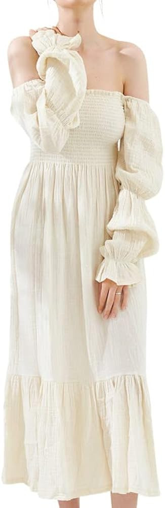 NOTHING FITS BUT Women’s Classic Nursing Cotton Yuki Dress, Muslin Yuki Maternity Gown, Casual ... | Amazon (US)