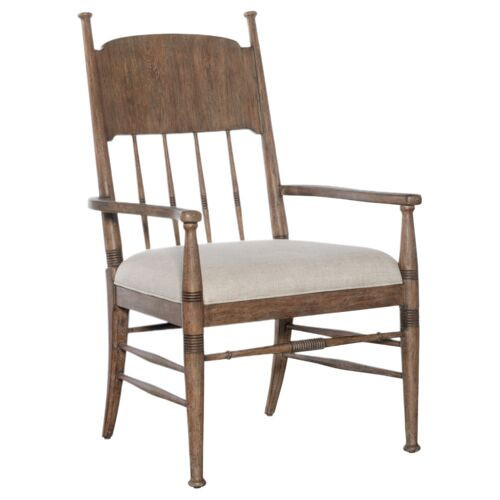 Americana Upholstered Linen Seat Arm Chair - Hooker Furniture - Beige | One Kings Lane