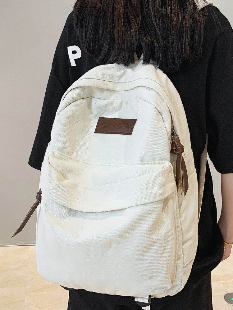 Letter Patch Decor Functional Backpack | SHEIN