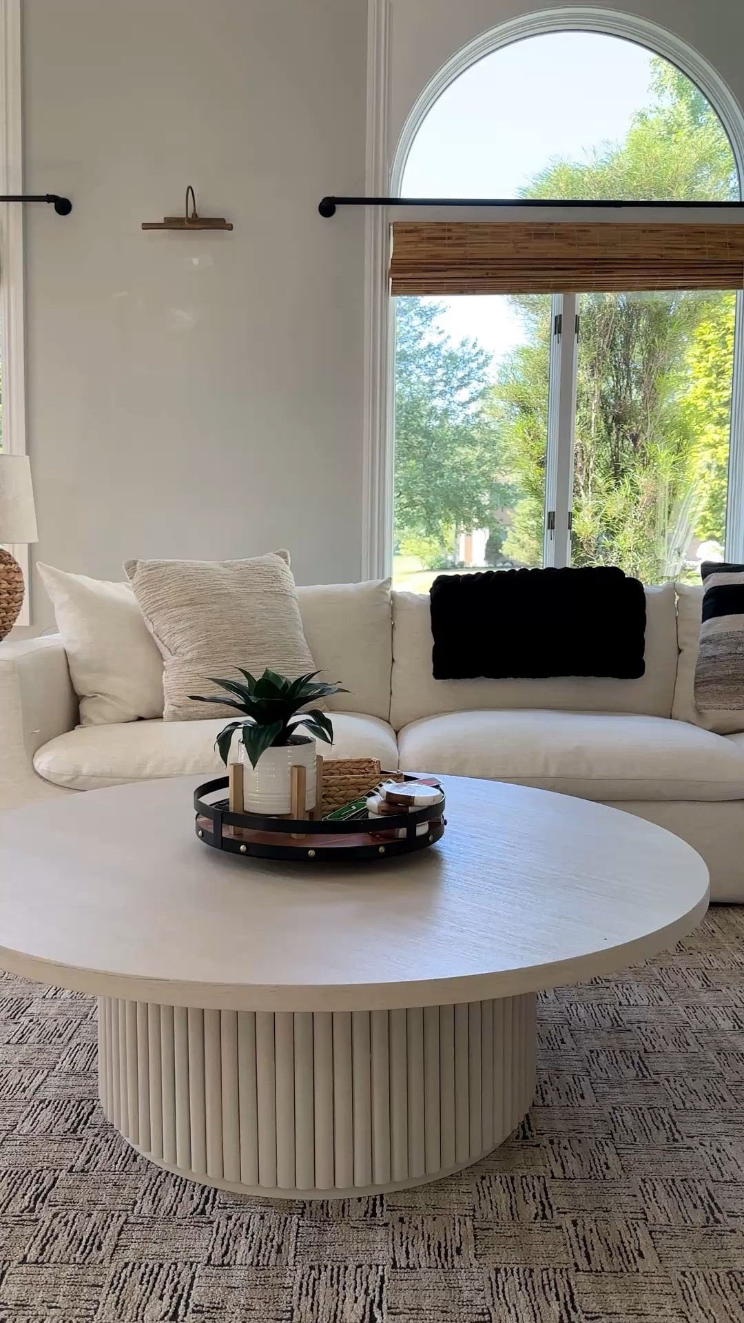 Comfy beach linen couch