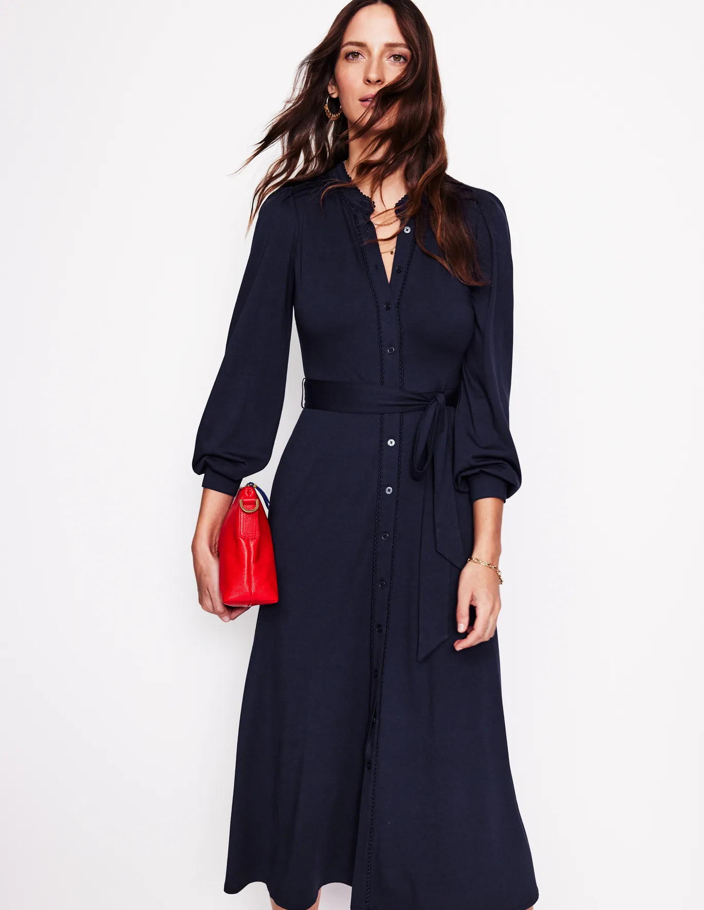 Rowena Pico Jersey Shirt Dress | Boden (US)