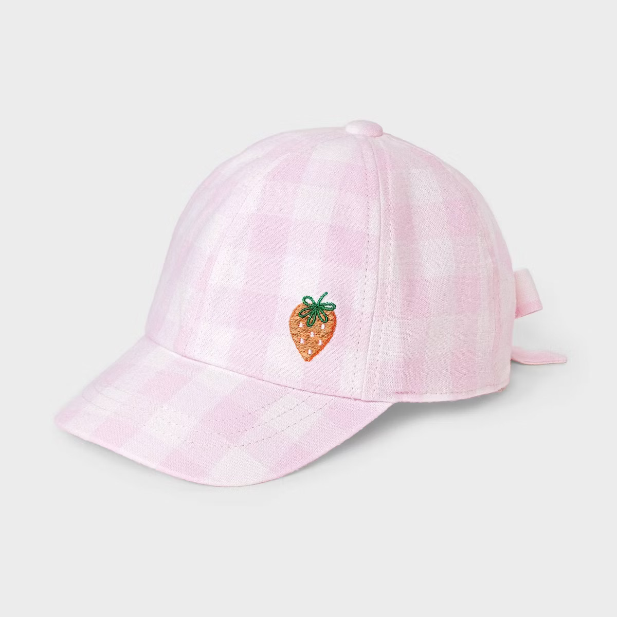 Baby Girls' Gingham Baseball Hat - Cat & Jack™ Pink | Target