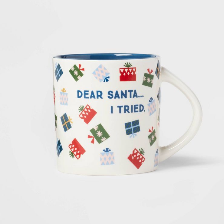 16oz Stoneware Christmas Dear Santa I Tried Mug - Wondershop&#8482; | Target