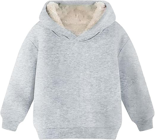 Youth Boys Girls Fleece Hoodies Sherpa Lined Hooded Jacket Kids Heavyweight Winter Sweatshirt Ove... | Amazon (US)