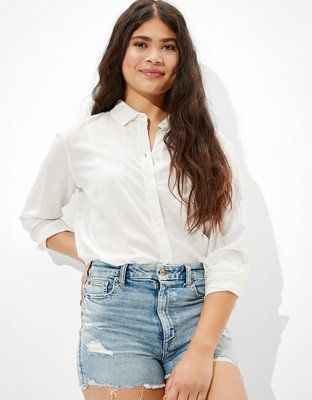 AE Oversized Button-Up Shirt | American Eagle Outfitters (US & CA)