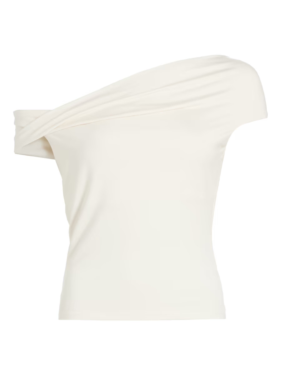 Cello One-Shoulder Ruched Top | Saks Fifth Avenue