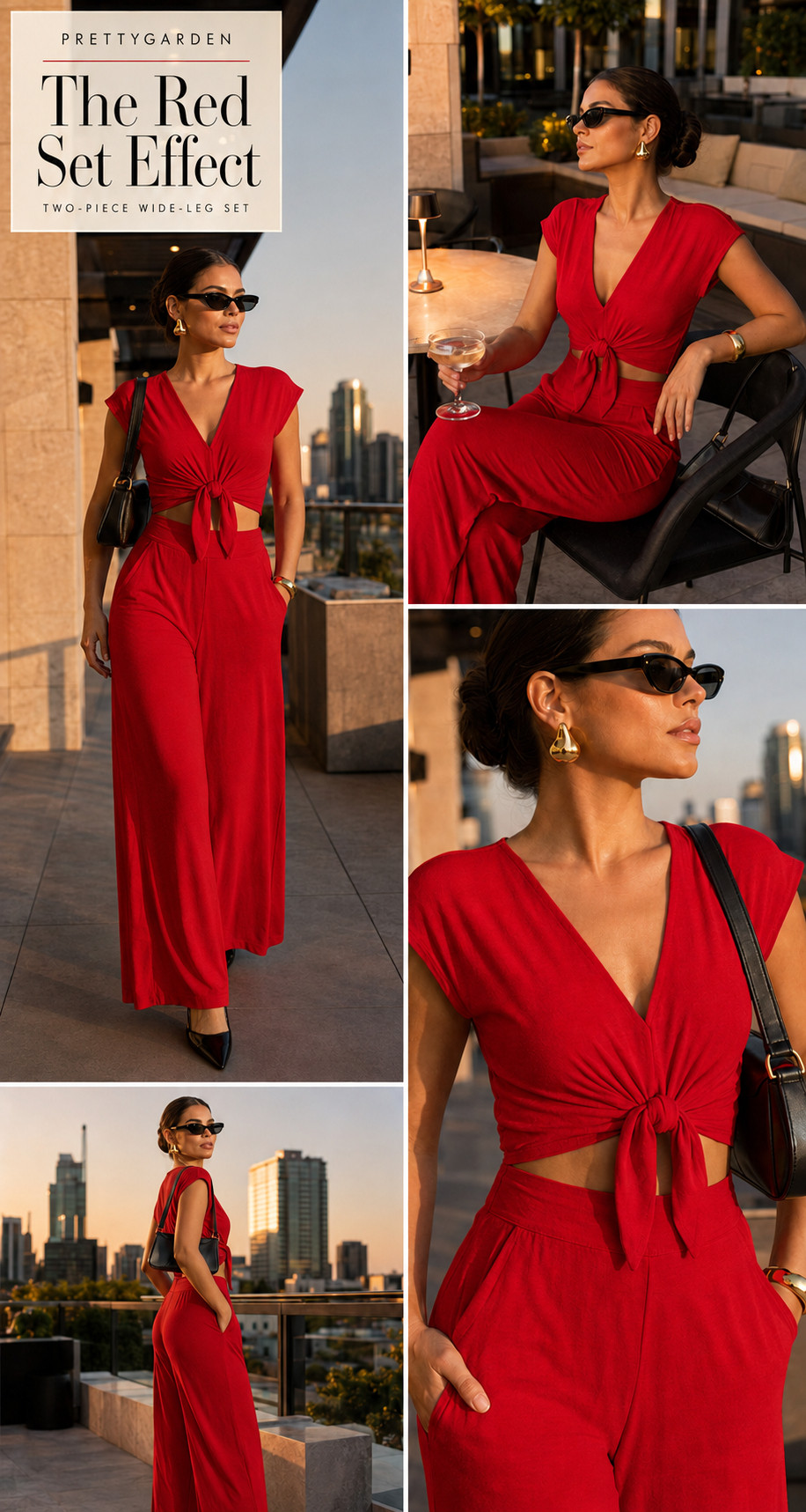 The red PRETTYGARDEN matching set that makes every entrance feel like a main-character moment. ❤️‍🔥

This PRETTYGARDEN 2-piece outfit gives you the impact of a jumpsuit with the versatility and comfort of separates. 

The cap-sleeve V-neck crop top features a flattering tie-front detail that defines the waist, while the high-waisted wide-leg pants create a long, flowy silhouette and include pockets—because the best dressy outfits should still be practical.

The bold red color instantly makes this Amazon matching set look polished, confident, and expensive. 

Style it with black pointed-toe heels, sculptural gold earrings, sleek sunglasses, and a structured shoulder bag for rooftop cocktails, date night, vacation dinners, girls’ night, birthdays, or an elevated wedding-weekend look.

Wear the full set together for maximum impact, then restyle the tie-front top with jeans or the wide-leg pants with a fitted bodysuit and blazer. 

It’s comfortable enough for travel, dressy enough for evening plans, and eye-catching enough to earn compliments every time.

This is the PRETTYGARDEN red two-piece set to grab before your size disappears—especially with fall events and holiday plans coming up.

📌 SAVE this show-stopping red set for your next night out!

Everything is linked! ↓

#LTKActive #LTKSaleAlert #LTKTravel