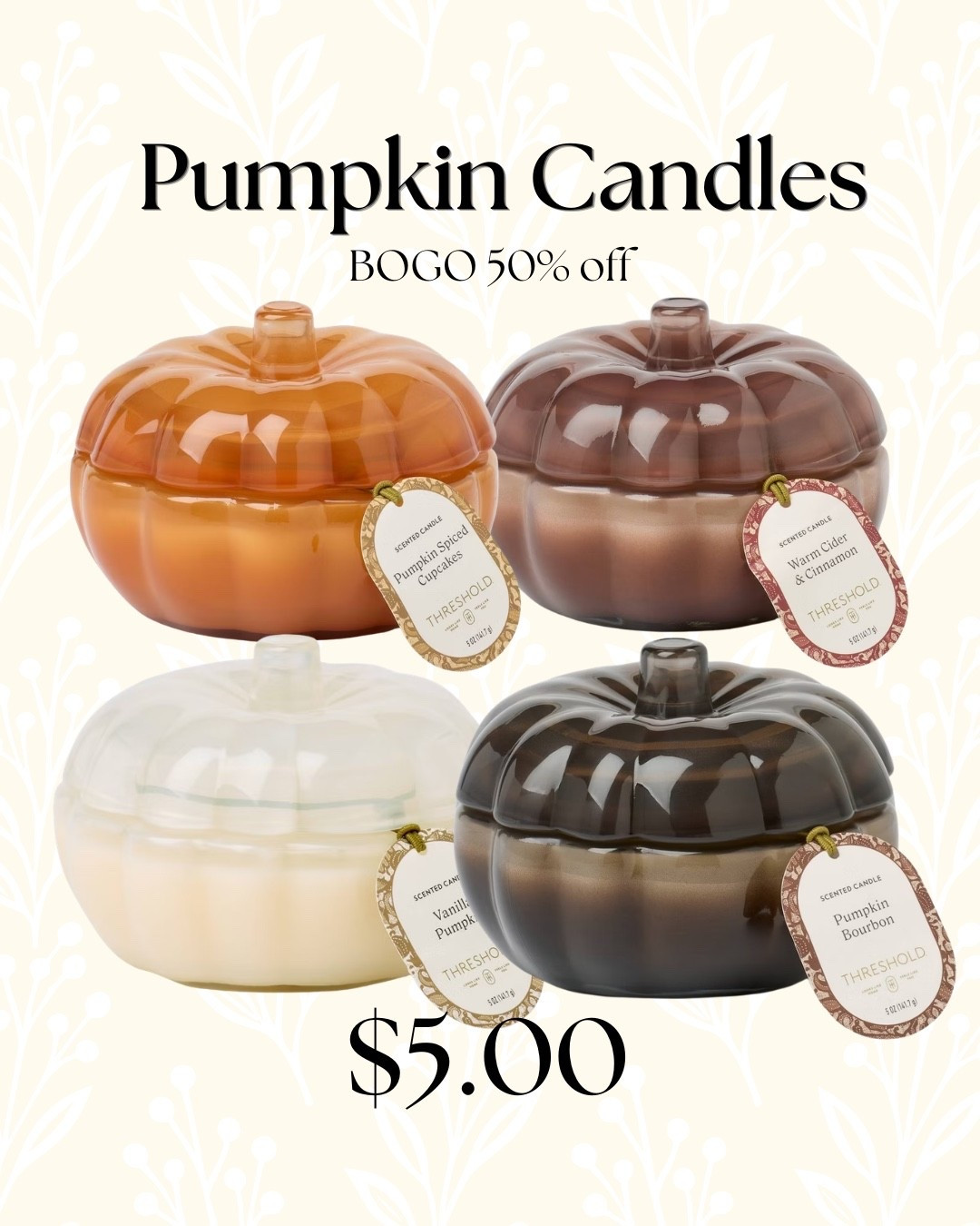 Thes cute pumpkin candles are BOGO 50% off through today.  They come in many amazing scents and sizes.

#LTKHome #LTKSeasonal #LTKSaleAlert