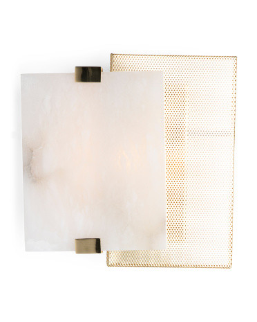 10.5x10x4 Selene Alabaster Sconce | TJ Maxx