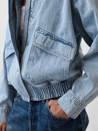 Oversized Denim Bomber Jacket | Gap (CA)