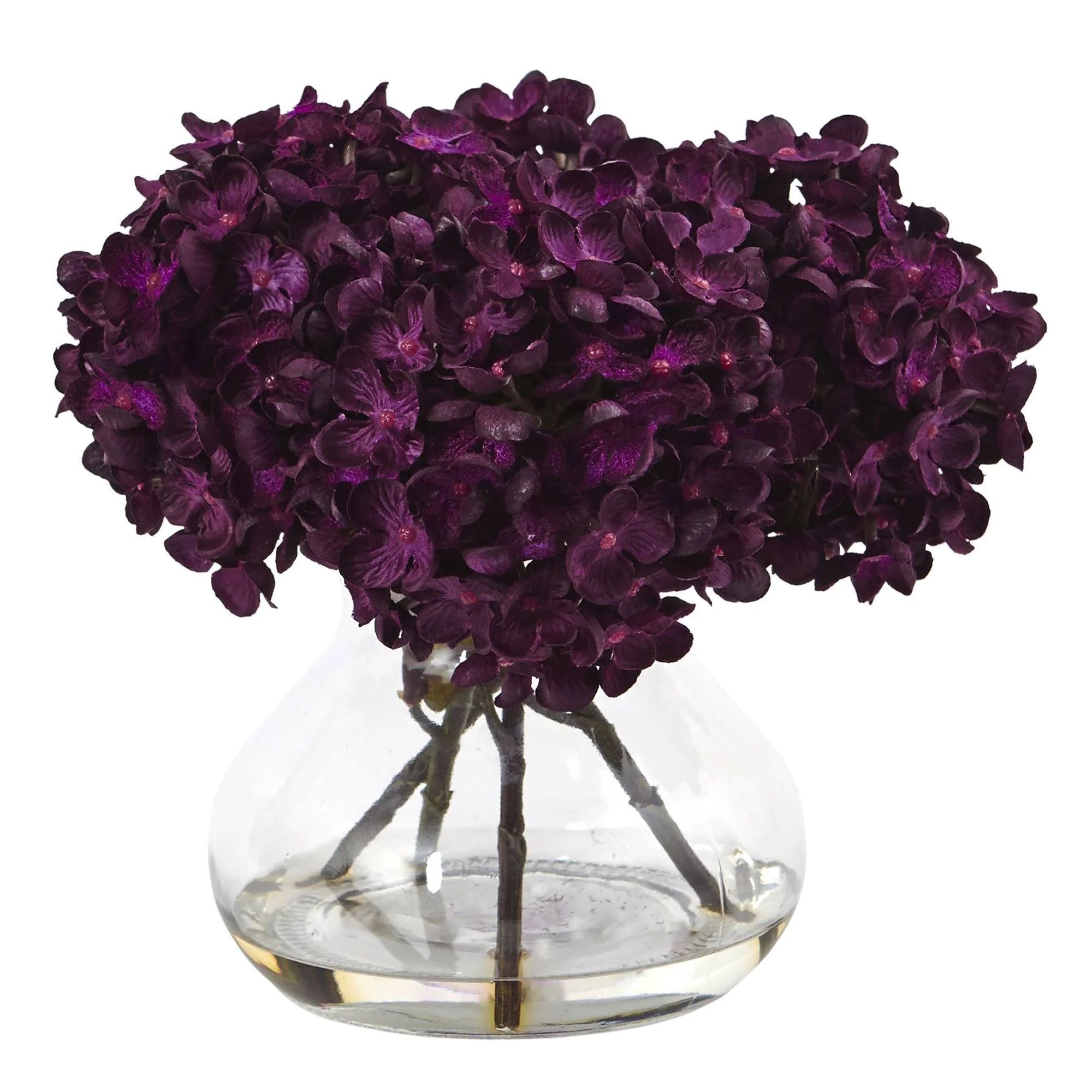 Hydrangea with Vase Silk Flower Arrangement 1439 Nearly Natural | Nearly Natural