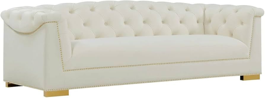 TOV Furniture Farah Cream Velvet Sofa | Amazon (US)