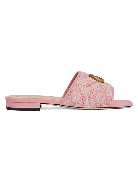 Jolie GG Canvas Slides | Saks Fifth Avenue