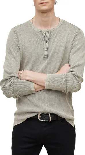 John Varvatos Memphis Waffle Long Sleeve Henley | Nordstrom | Nordstrom