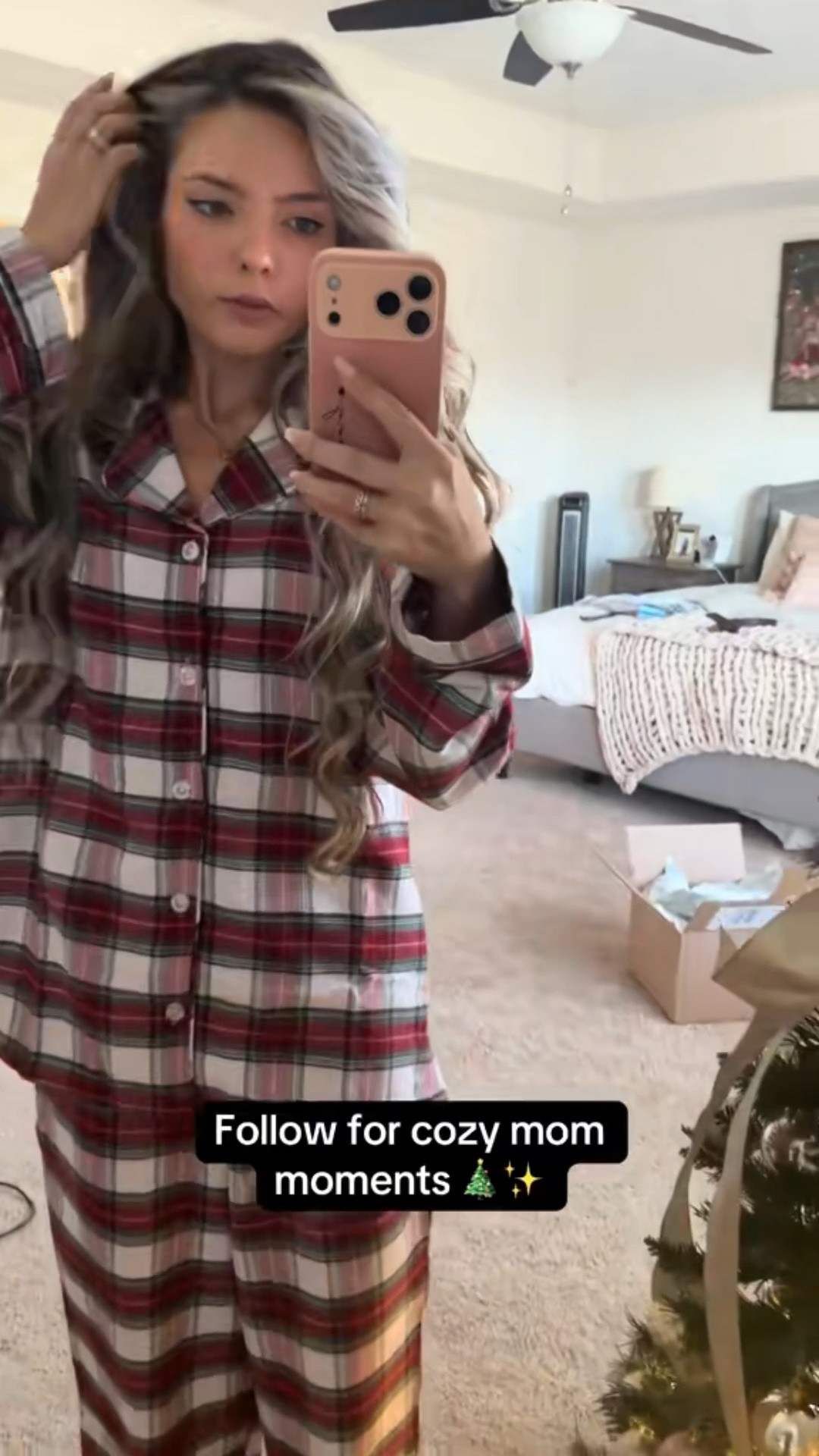 GRWM Christmas Eve ✨ Cozy mom edition: Alo sports bra for comfort, Stila glitter shadow for sparkle, Summer Fridays lip butter for all-day glow, Amazon curling wand to tame mom hair, and ending in my Pottery Barn Kids PJs 🎄💖 Perfect cozy vibes for the holidays! 

#LTKHoliday #LTKMom #Cozymomvibes 

#LTKmomlife #LTKHoliday #LTKgrwm