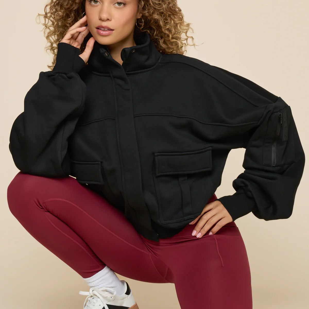 Cloud Bomber Jacket - Black | POPFLEX