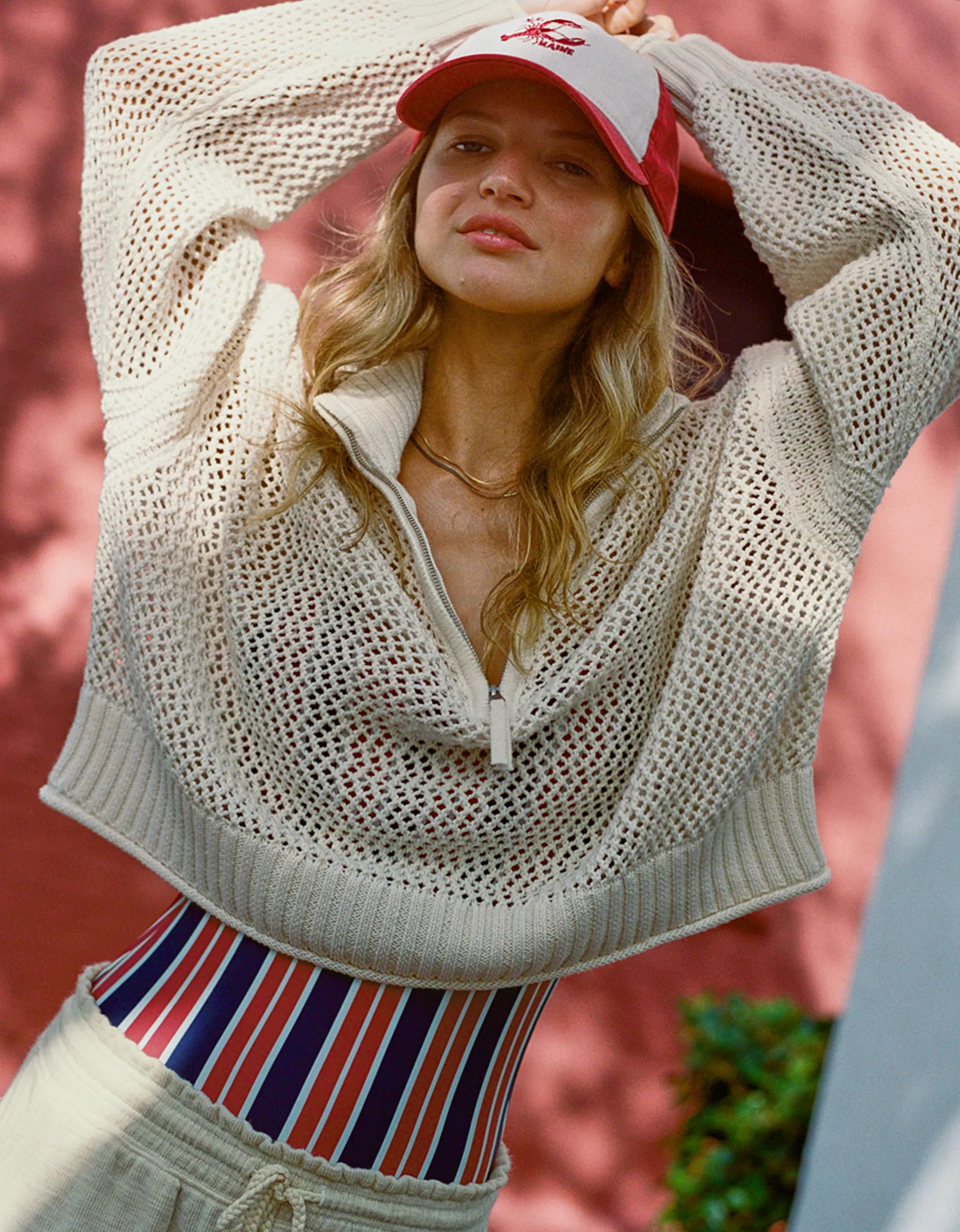 Aerie Crochet Quarter Zip Sweater | American Eagle Outfitters (US & CA)
