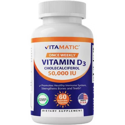 Vitamin D3 50000 IU Weekly Dose - 60 Veggie Capsules | Target
