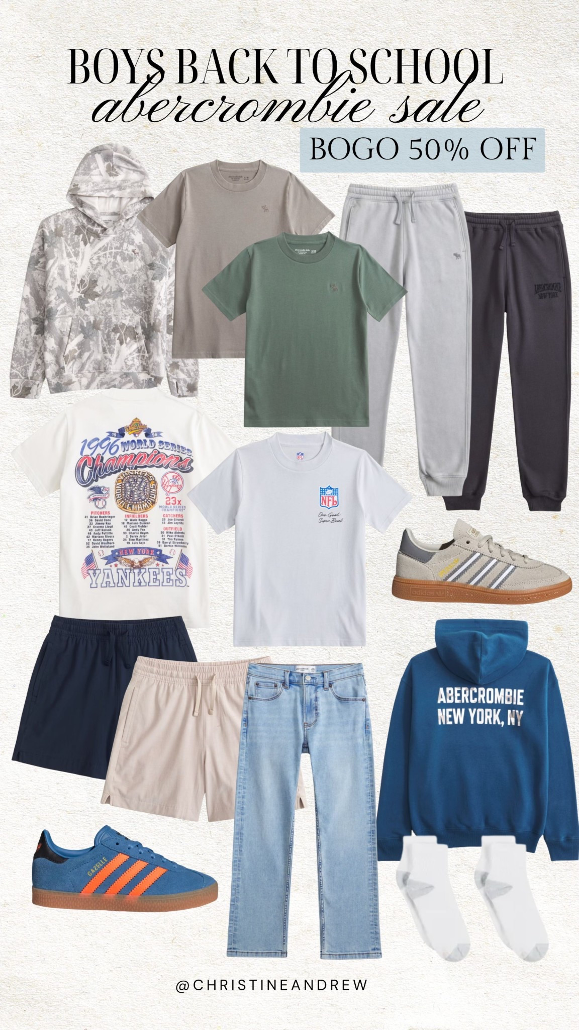 Boys back to school clothes on sale at Abercrombie 〰️ buy one get one 50% off! 

Abercrombie sale, Abercrombie kids, tween boy clothes, boys school clothes, boys tee, teen boy clothes, little boy clothes, adidas kids, boys adidas, boys socks 

#LTKFindsUnder50 #LTKSaleAlert #LTKKids