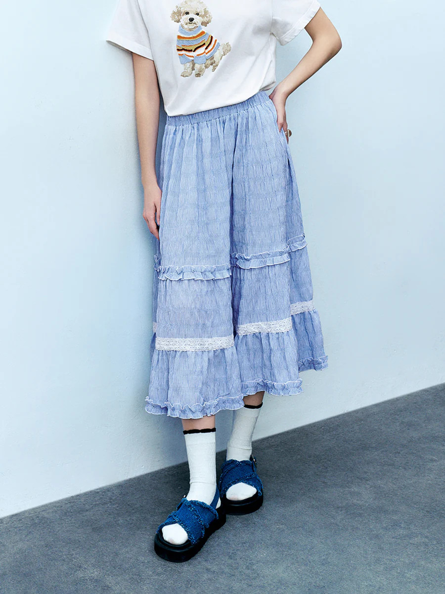 Ruffle Hem A-Line Skirts | Urban Revivo
