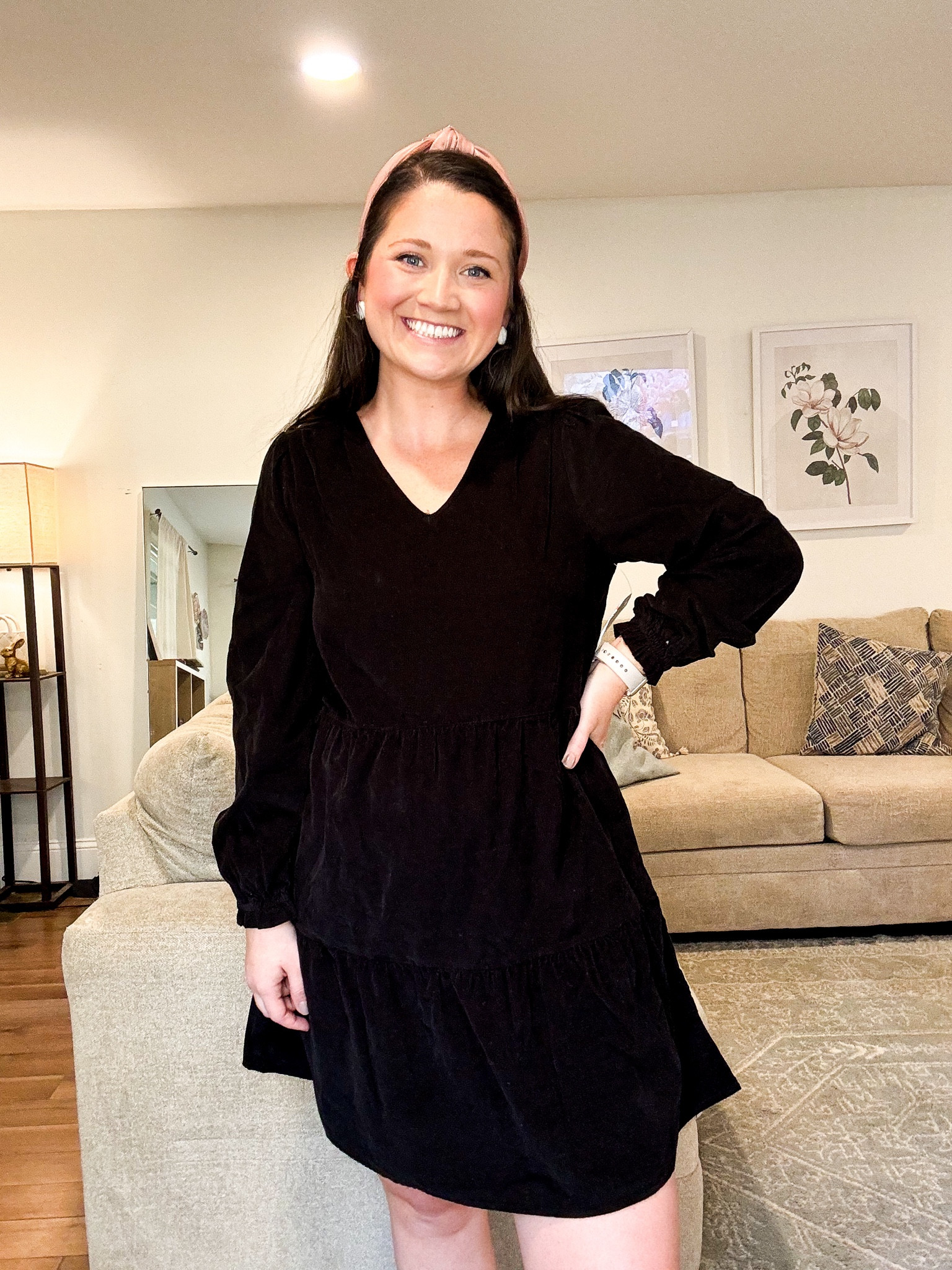 Black corduroy dress 