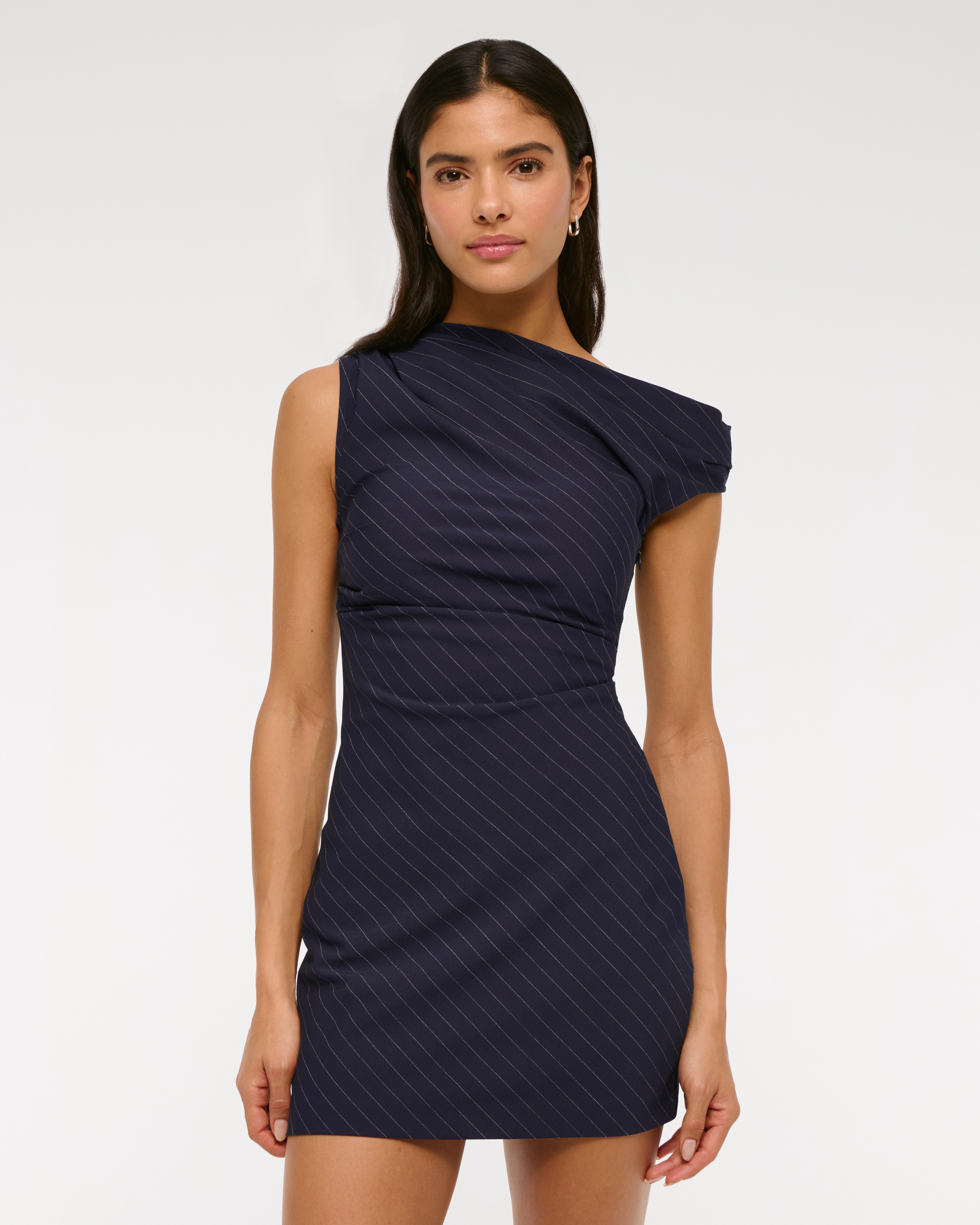 One-Shoulder Tailored Mini Dress | Abercrombie & Fitch (US)