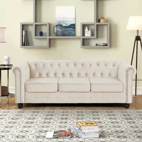 Adolina 82'' Rolled Arm Chesterfield Sofa | Wayfair North America