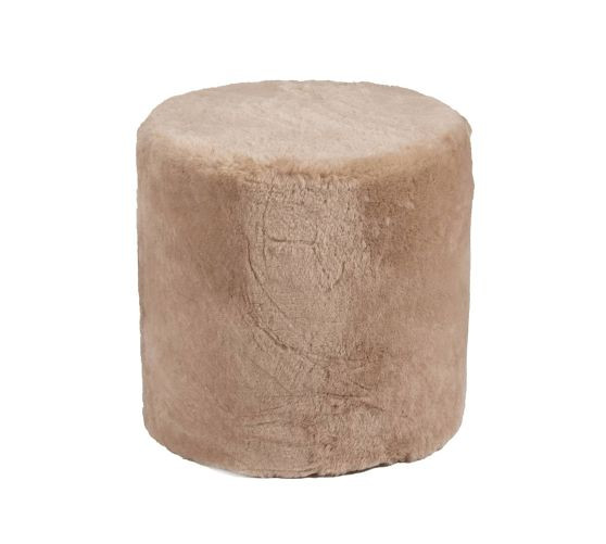 Bela Shortwool Sheepskin Pouf | Pottery Barn (US)