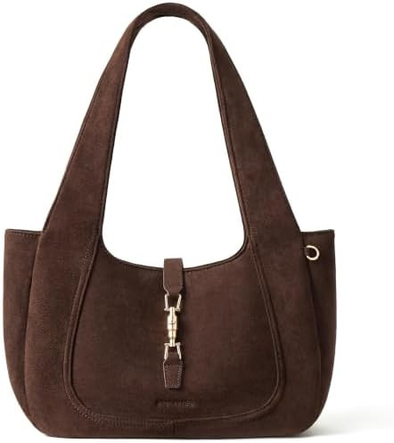 BOSTANTEN Suede Shoulder Bag for Women Vintage Purse Dumpling Tote | Soft Faux Suede and Vegan Le... | Amazon (US)