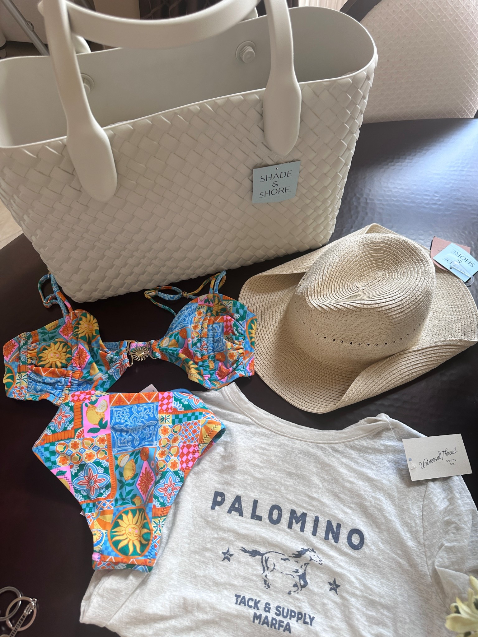 Quick target run today!
Bought a BOG dupe! Cowgirl hat for the summer! Versace dupe bikini. And cute t to pair with jean shorts !

#LTKmomlife #LTKdayinmylife #LTKSeasonal