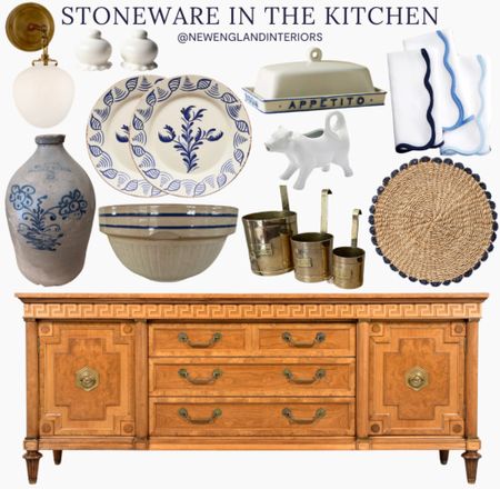 New England Interiors • Stoneware In The Kitchen • Buffet, Lighting, Butter Dish, Salt & Pepper, Linens, Entertaining Accents. 🍽️🌟

#newengland #kitchen #kitcheninspo #entertaining #stoneware #kitchenreno #buffet #colonial #farmhouse #antique

#LTKhome #LTKFind