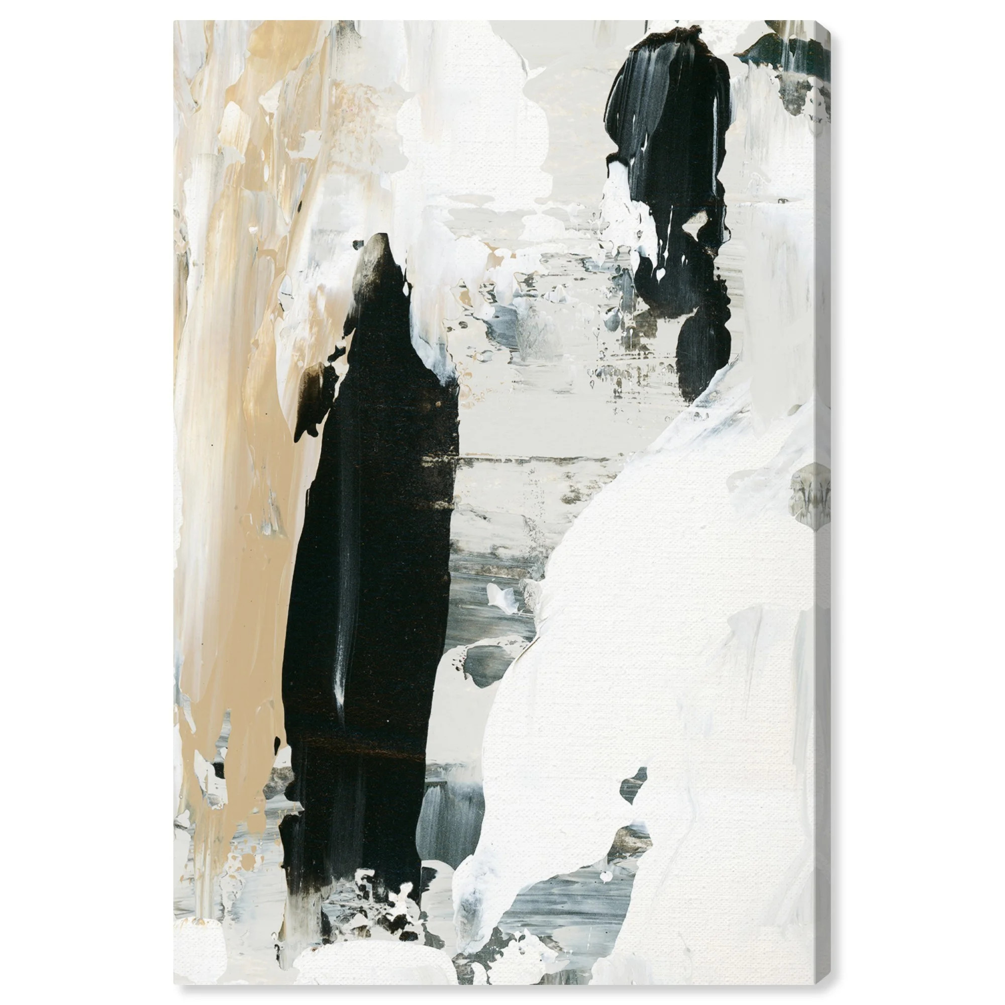 Runway Avenue Abstract Wall Art Canvas Prints 'Warm Greys' Paint - Black, White - Walmart.com | Walmart (US)