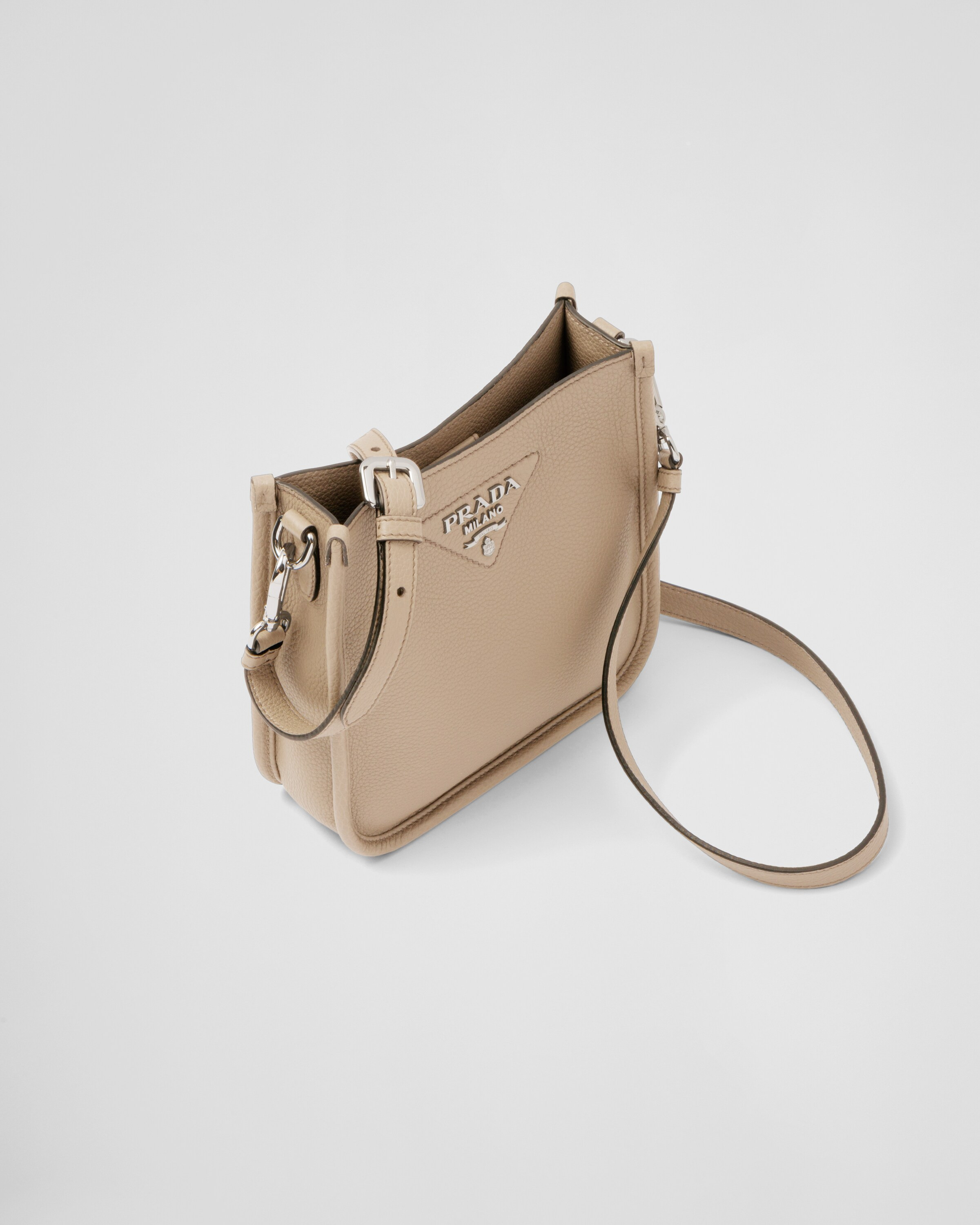 Leather mini shoulder bag | Prada Spa US
