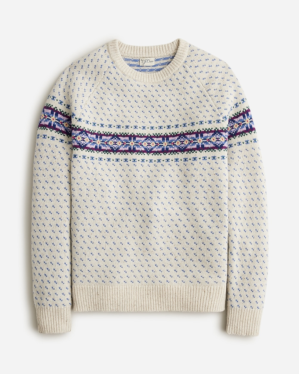 Lambswool Fair Isle sweater with bird's eye | J. Crew US