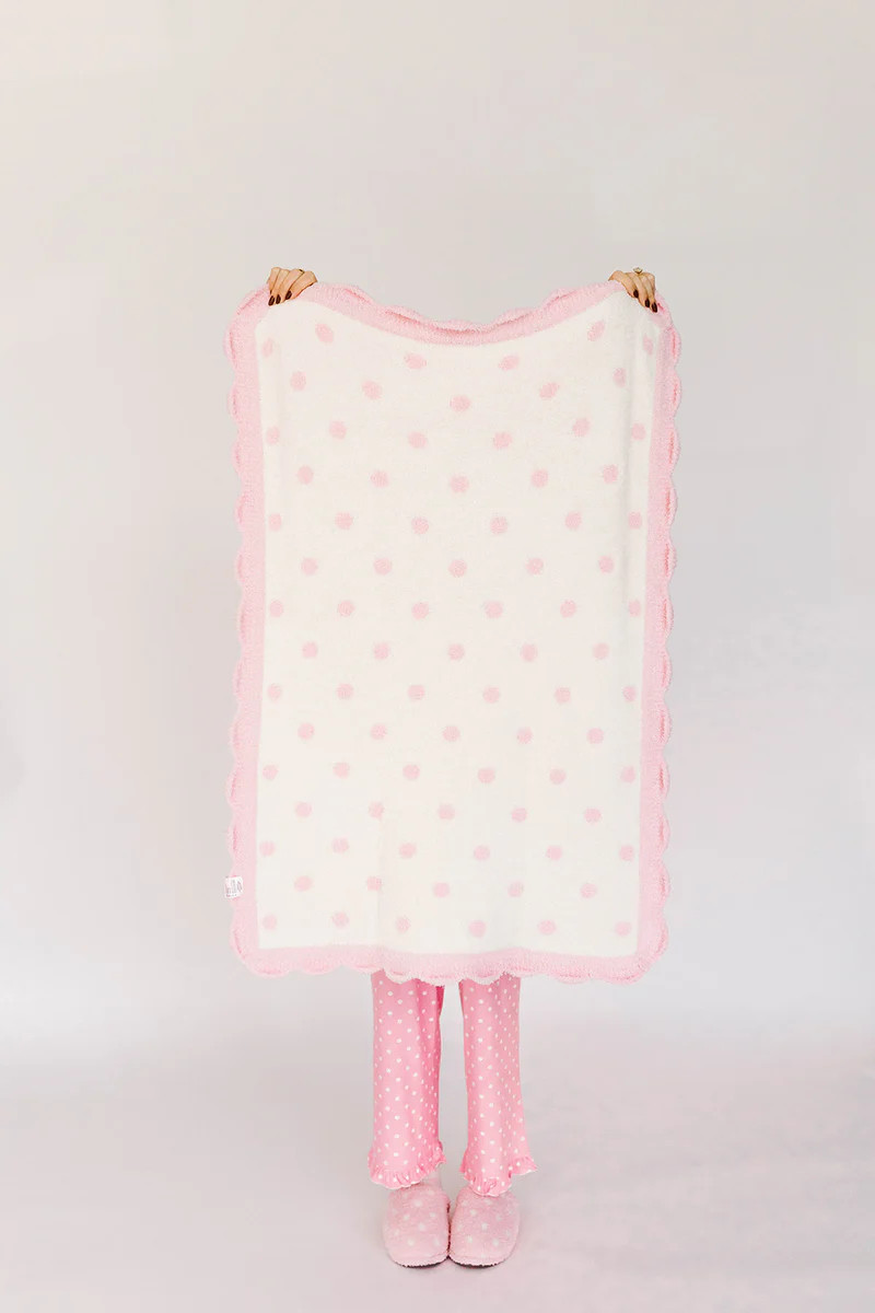 Pink Polka Dot Kids Blanket (30*40) | Staykation