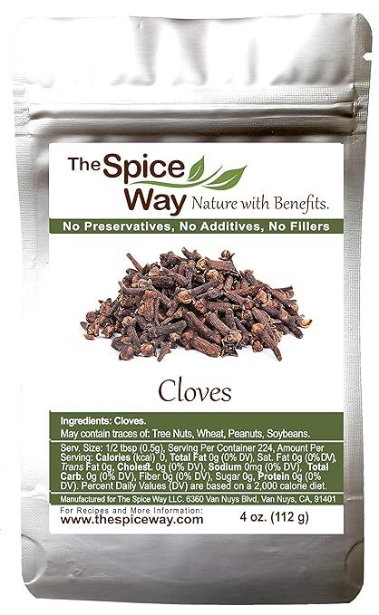 The Spice Way Cloves - whole ( 4 oz )| clove spice, for many savory dishes and even tea | Amazon (US)
